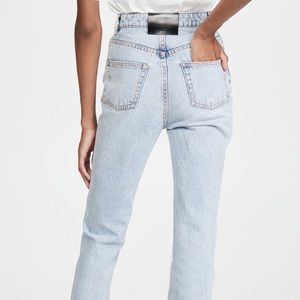 Alexander Wang High waist straight stacked jeans
